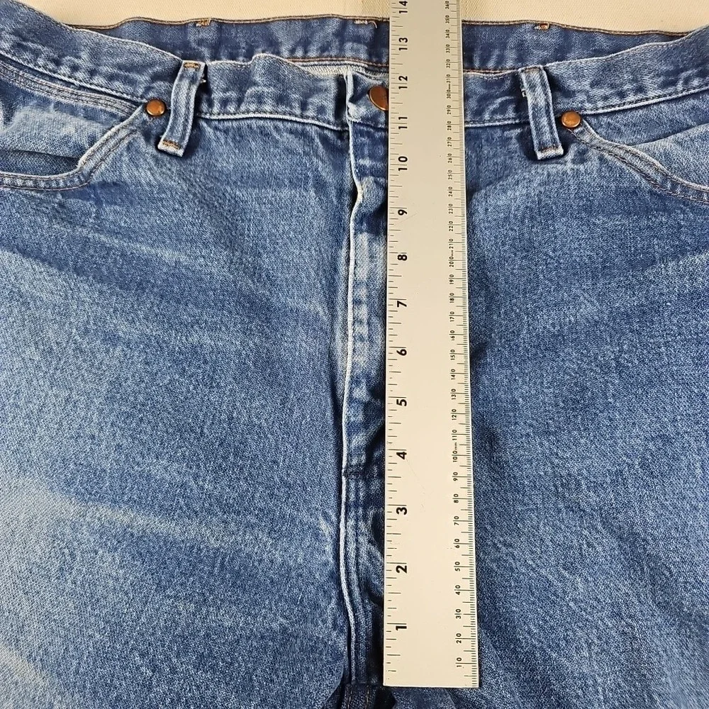 Wrangler Jeans Men's 38x29 Meas. 36x27 Blue 13MWZ Cowboy Cut Western Denim Rodeo